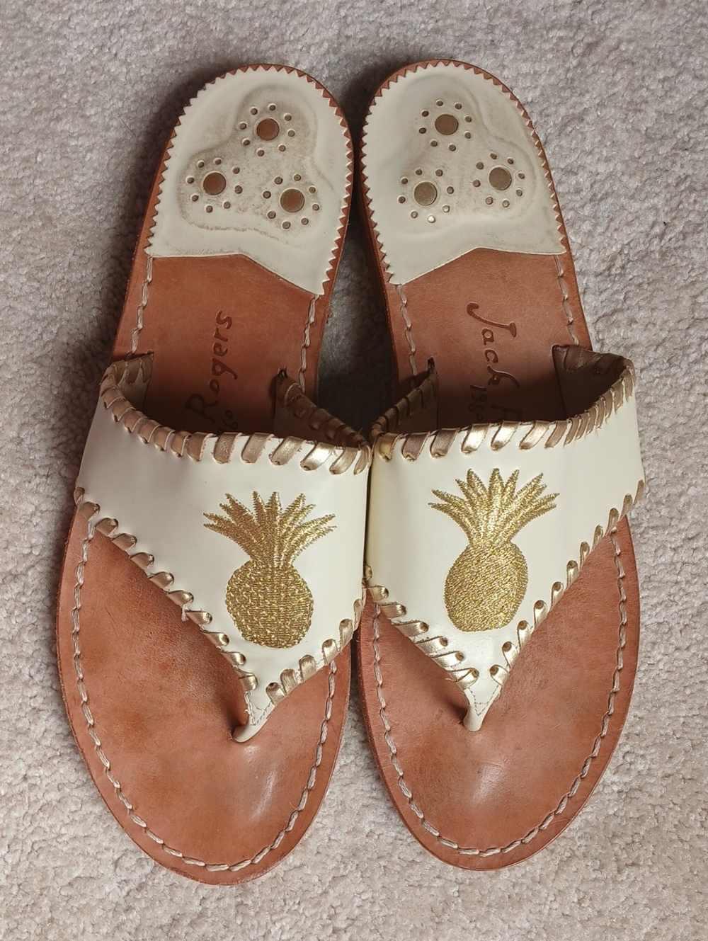 Jack Rogers Pineapple Flat Sandals
